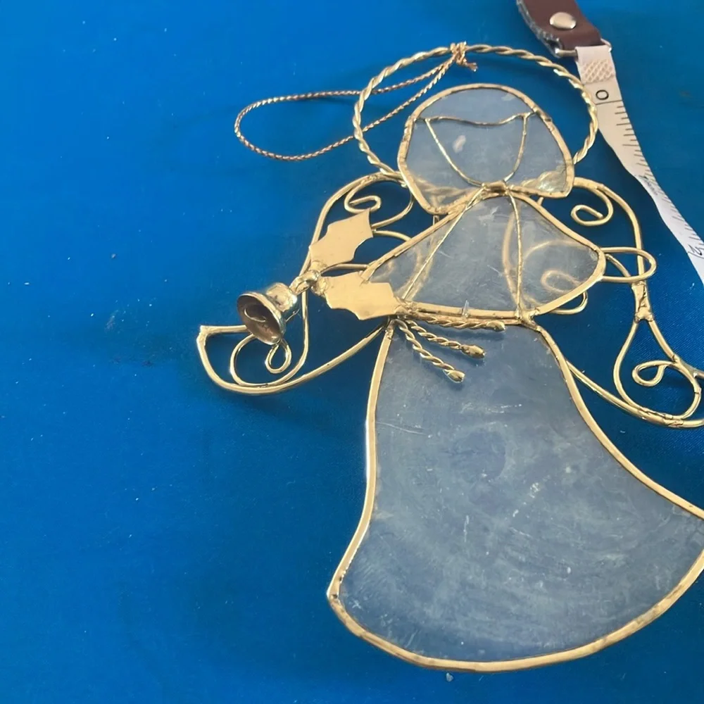 Gold and Clear Angel Ornament